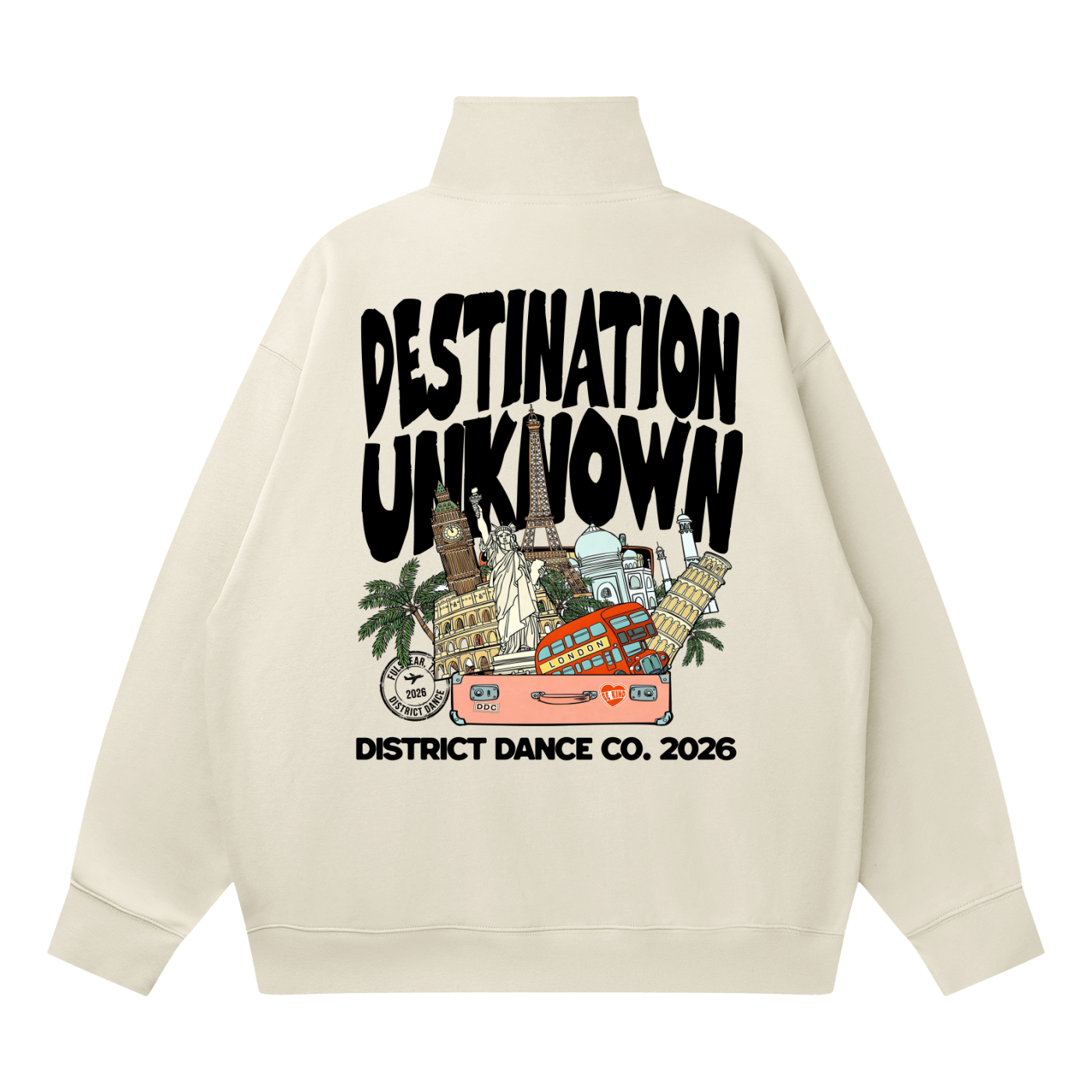 Adult "Destination Unknown" 1/4 Zip Pullover